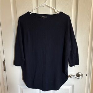 Navy 3/4 Sleeve Sweater